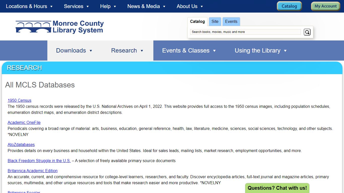 Monroe County Library System, NY